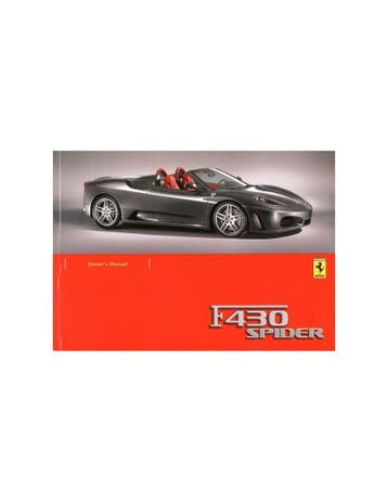 2006 FERRARI F430 SPIDER INSTRUCTIEBOEKJE ENGELS, Ophalen of Verzenden
