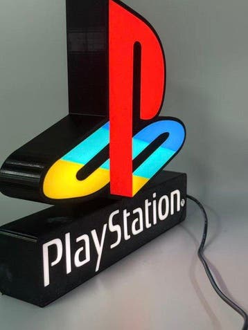 LED-lichtbord met PlayStation-logo - Lichtbak - Hars, Nieuw