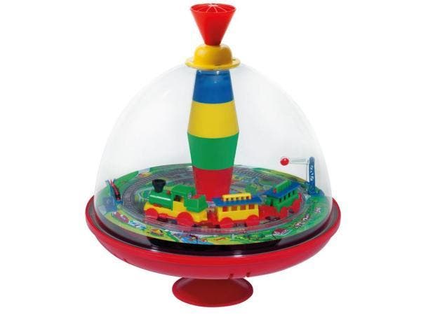 Veiling - Doorzichtige draaitol met trein, Collections, Jouets