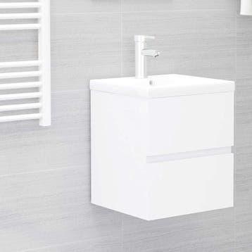 vidaXL Wastafelkast 41x38,5x45 cm bewerkt hout wit, Verzenden, Nieuw