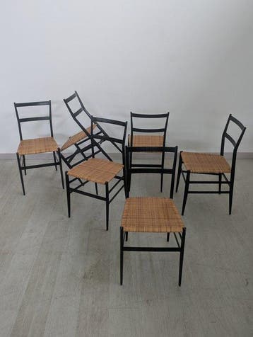 Cassina - Gio Ponti - Stoel (6) - Superleggera - Hout,
