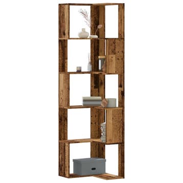 vidaXL Boekenkast 5-laags hoek 50x50x179 cm bewerkt hout oud, Verzenden