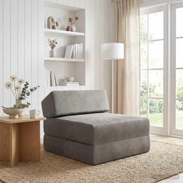 vidaXL Vouwbare Sofa Bed Lichtgrijs 60 x 70 x 41 cm Stof, Verzenden