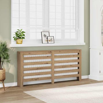 vidaXL Radiatorombouw 175x20x82 cm bewerkt hout artisanaal, Verzenden