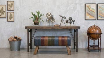Rare Design - Handcrafted Gym Pommel Horse bench - Cognac, Antiek en Kunst