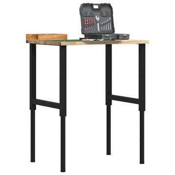 vidaXL Werkbank 80x60x(71,5-98) cm massief eikenhout, Verzenden