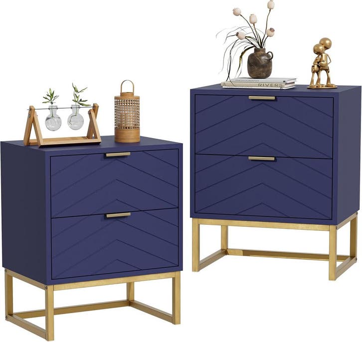 Nachtkastje set van 2 - Bijzettafel - Opbergkastje - 56,5x56, Huis en Inrichting, Slaapkamer | Nachtkastjes, Nieuw, Verzenden