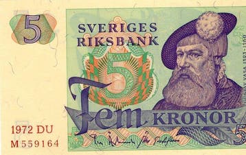 Zweden. - 5 x 5 Kronor - 1972 - Consecutive - Pick 51c, Postzegels en Munten
