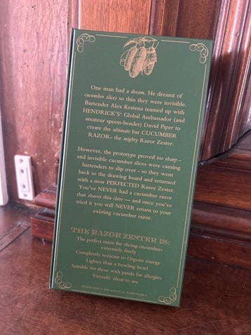 Hendricks - Service de boisson - Mighty Razor Zester -