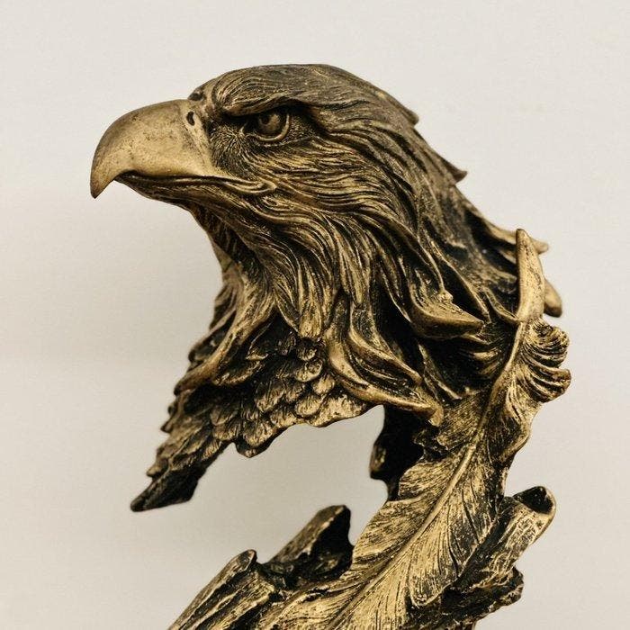 sculptuur, Eagle-head bust sculpture - 35 cm - Hars, Antiquités & Art, Art | Objets design
