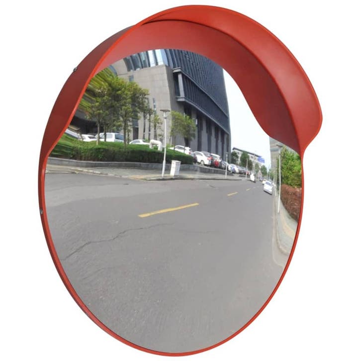 vidaXL Verkeersspiegel voor buiten 60 cm PC-kunststof oranje, Maison & Meubles, Accessoires pour la Maison | Décorations murale