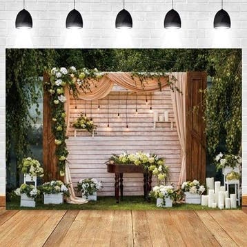 Backdrop Flowerwall polyester 300x200 cm, Nieuw