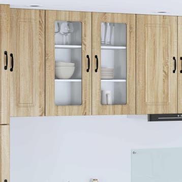 vidaXL Vaatwasserpaneel Kalmar 2 st Sonoma Eik Bewerkt hout, Verzenden, Nieuw