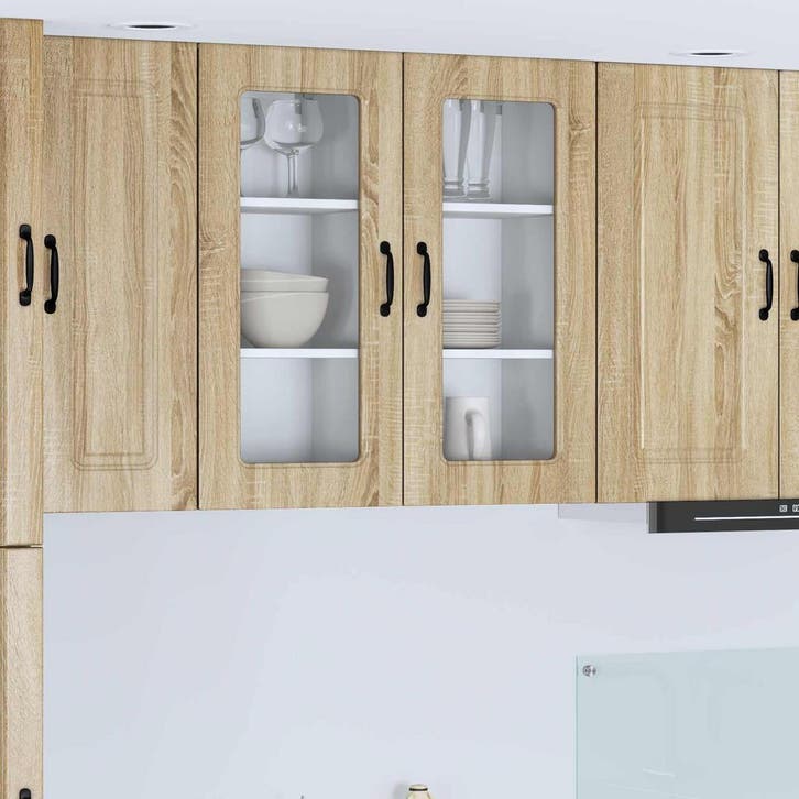 vidaXL Vaatwasserpaneel Kalmar 2 st Sonoma Eik Bewerkt hout, Maison & Meubles, Armoires | Autre, Envoi