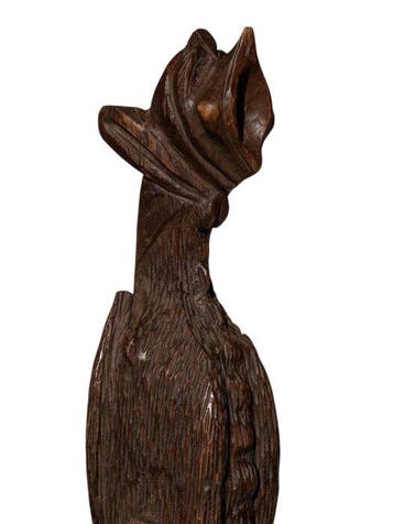 Statue, Antique Gargoyl Statue - 36 cm - Bois