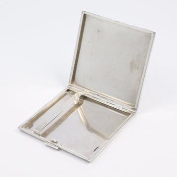 Sigeretten Etui. - Sigarettendoos - .925 zilver