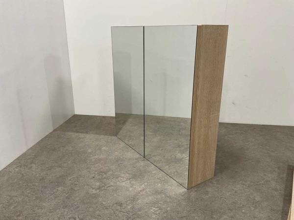 Veiling - Lavigo spiegelkast 2 deuren 60x15x60,5cm Gino eike, Huis en Inrichting, Badkamer | Badkamermeubels, Nieuw