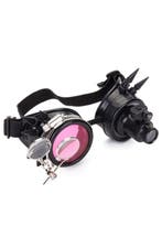 Goggles Steampunk Bril Spikes Vergrootglas Led Lampje Zwart, Ophalen of Verzenden, Nieuw