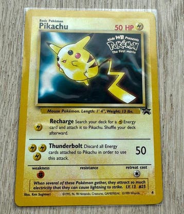 Pokémon - 1 Card - Pikachu 4 Promo card - Various sets, Hobby en Vrije tijd, Verzamelkaartspellen | Pokémon, Nieuw