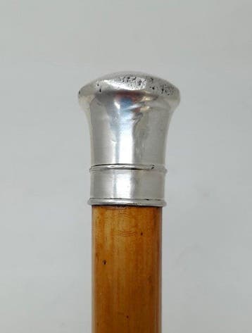 Wandelstok - Wit metaal - Herenwandelstok