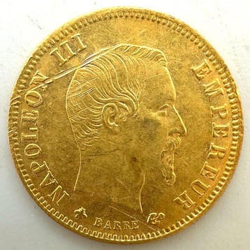 France. Napoléon III. 5 Francs 1859-BB, Strasbourg (Sans