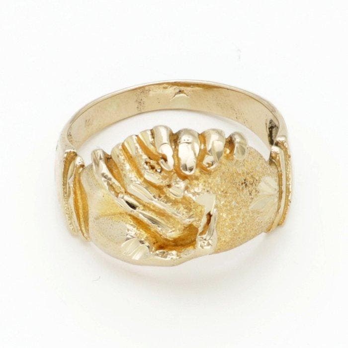 Ring - 14 karaat Geel goud, Handtassen en Accessoires, Ringen