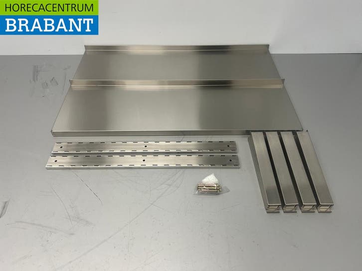 HCB acier inoxydable Double étagère murale 100 x 30 cm, Articles professionnels, Horeca | Autre, Envoi