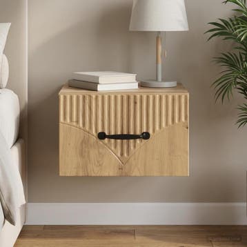 vidaXL Muurbevestigde Nachttafel Artisanaal eiken 34,5 x 33, Verzenden, Nieuw