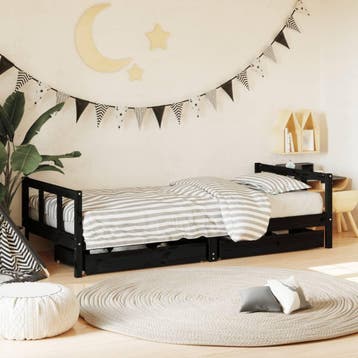 vidaXL Kinderbedframe met lades 90x200 cm massief grenenhout, Verzenden
