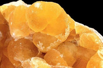 NOUVEAU fluorite botryoïdale jaune miel de Chine -