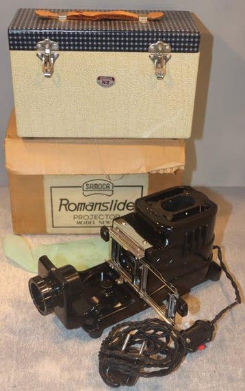 Samoca, Eumig, Pathescope, Crown en Fafix Romanslide, C-3,