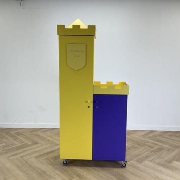 verrijdbare schoolkast - kasteelkast  (hxbxd) 200x93x45 cm, Huis en Inrichting, Kasten | Overige, Gebruikt