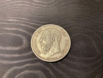België. Leopold II. 5 Francs 1872 (Zonder minimumprijs)