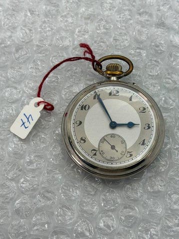Antique - Art Deco Pocket Watch – Blue Steel Hands –