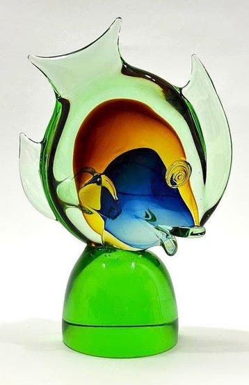 Zanetti Vetro Policromo Sommerso - sculptuur,  Pesce