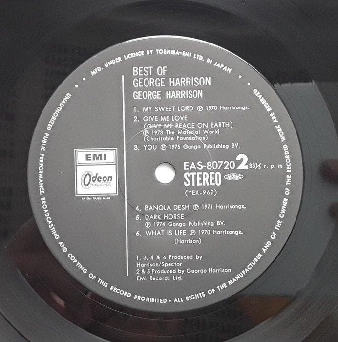 George Harrison, Beatles - LP - JAPAN - The Best Of -, CD & DVD, Vinyles Singles