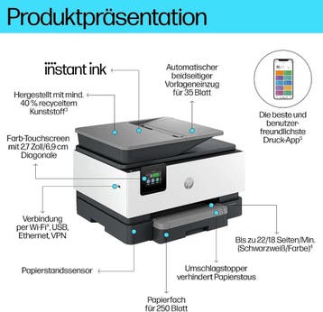 HP OfficeJet Pro 9120e Multifunctionele Printer, Scanner,..., Computers en Software, Ophalen of Verzenden, Nieuw
