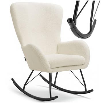 Schommelstoel Swing met stalen glijders en dikke bekleding, Verzenden, Nieuw