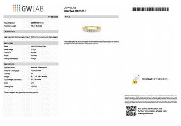 Zonder minimumprijs - Ring - 14 karaat Geel goud - 2.53ct., Nieuw