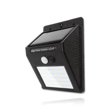 Wandlamp met sensor - Met zonnepaneel - IP44 - 6500k Koud w, Verzenden
