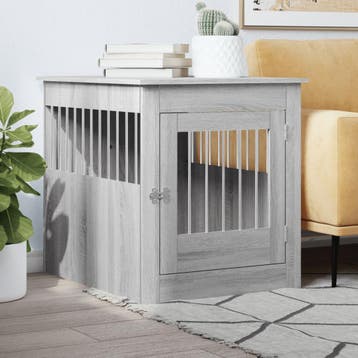 vidaXL Hondenbench 64,5x80x71 cm bewerkt hout grijs sonoma, Verzenden, Nieuw