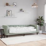 vidaXL Slaapbank met matras 80x200 cm fluweel lichtgrijs, Verzenden, Nieuw