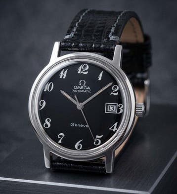 Omega - Arabic Genève Automatic – Ref. 166.0098 – Black Dial, Nieuw