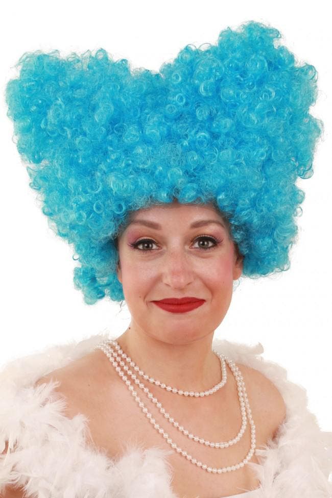 Luxe Suikerspin Pruik Blauw Staarten met Gratis 2x Haarnetje, Kleding | Dames, Carnavalskleding en Feestkleding, Nieuw, Ophalen of Verzenden