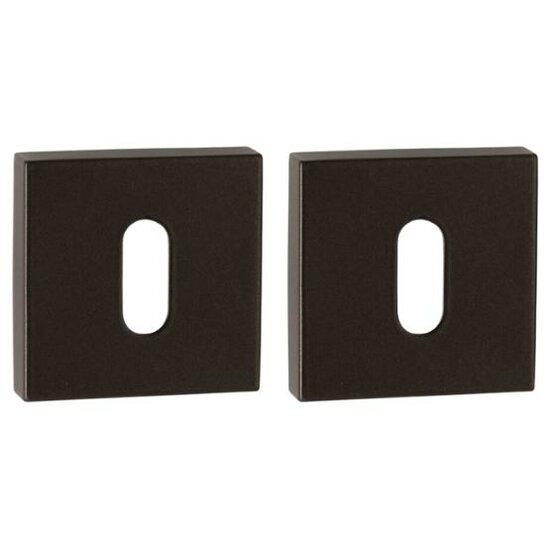 Set van twee sleutelplaatjes vierkant brons, Bricolage & Construction, Châssis & Portes coulissantes, Enlèvement ou Envoi
