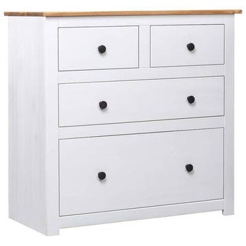 Dressoir Panama Wit Grenen | Tweede kansje | OP = OP, Huis en Inrichting, Rustiek en trendy, Gebruikt, Verzenden, 50 tot 100 cm