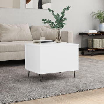 vidaXL Salontafel 60x44,5x45 cm bewerkt hout wit, Verzenden