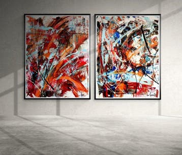 Luc Mora - Beneath the Surface of Colours - XXL - Dyptich
