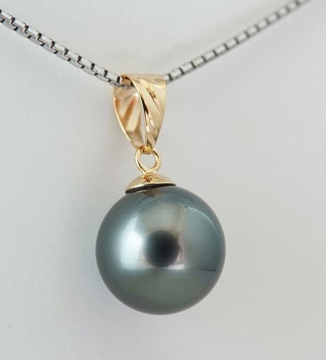 Zonder minimumprijs - Hanger - 18 karaat Geel goud Parel -, Handtassen en Accessoires, Antieke sieraden