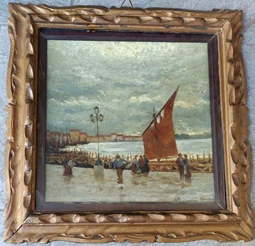 Riccardo Pellegrini (1863-1934) - Venezia, Riva degli